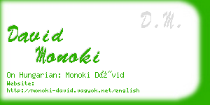 david monoki business card